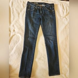 THE STILT size 26R, straight leg Jean. Blue. Measurements in photos.